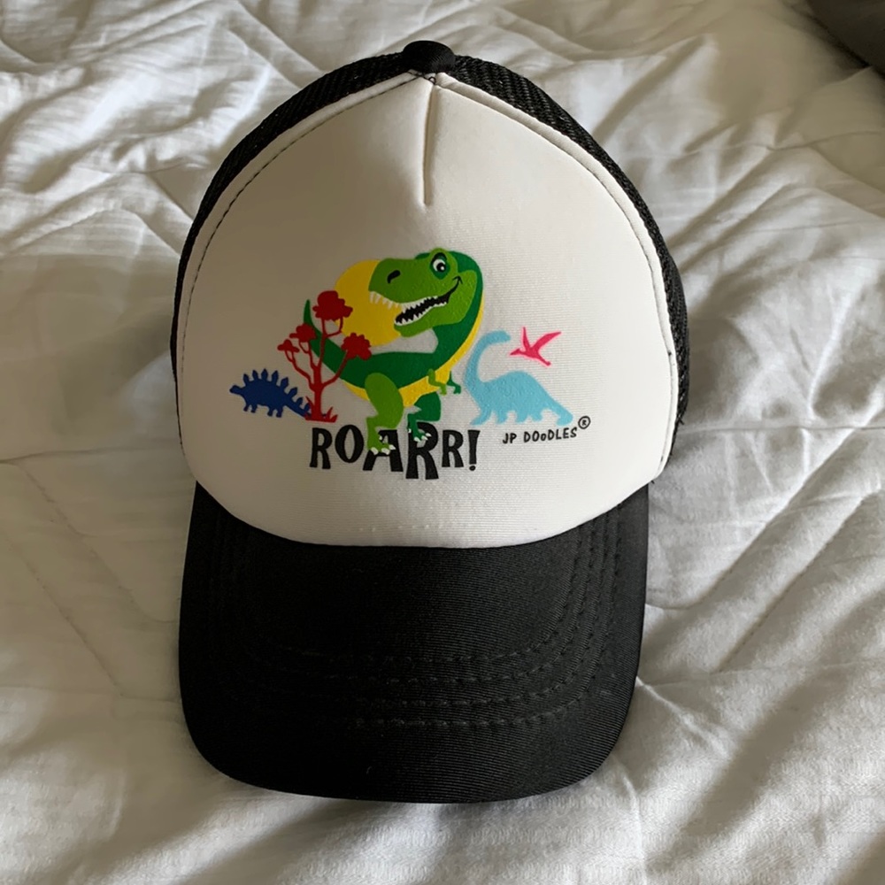 JP doodles toddler hat with dinosaurs